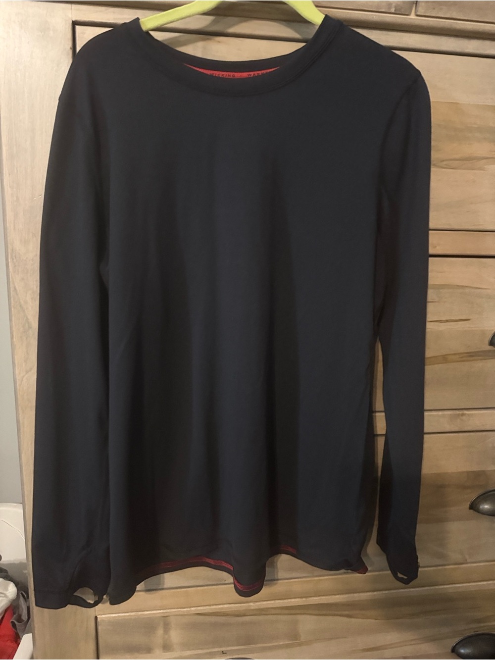 Cuddl Duds Men's Long-Sleeve Crew Neck Shirt - Black